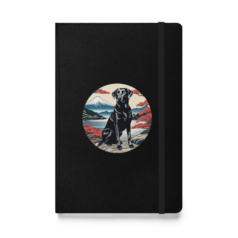 PugMug Custom Black Labrador Retriever Hardcover Bound Notebook