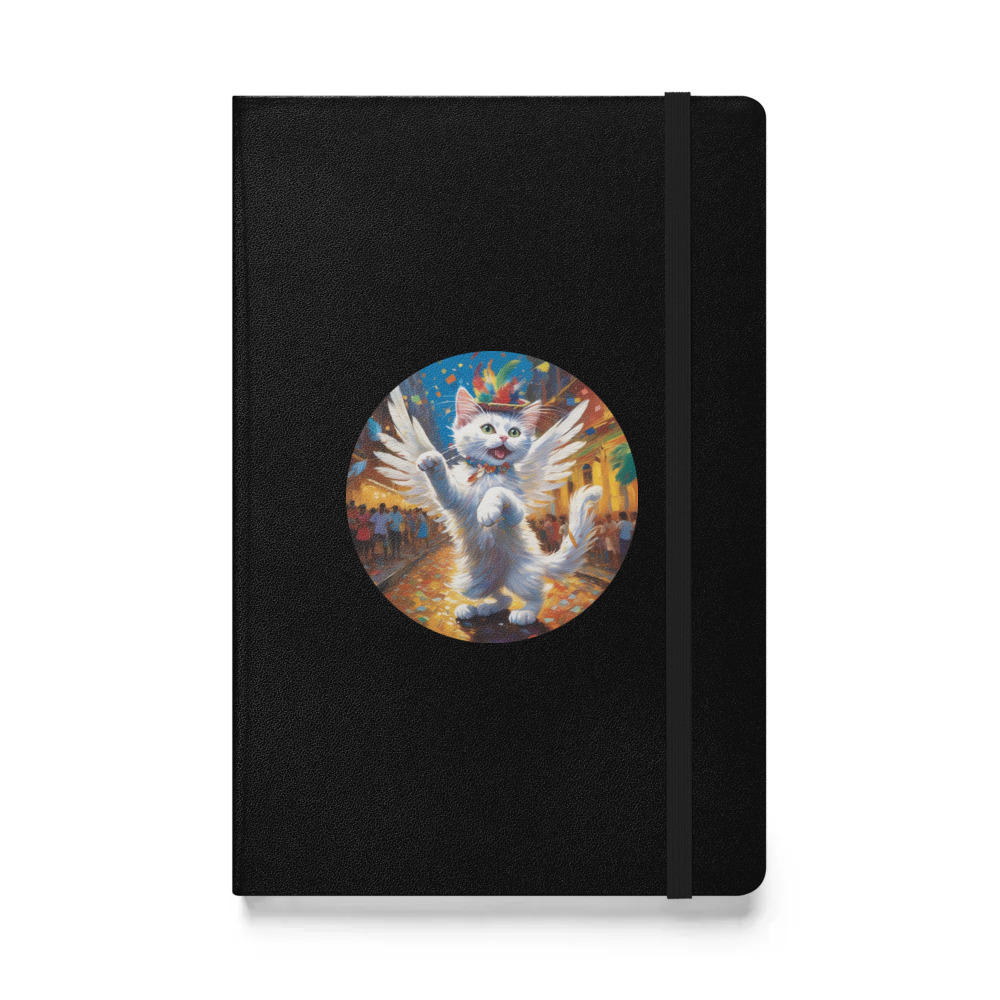 PugMug Custom White Companion Cat Hardcover Bound Notebook