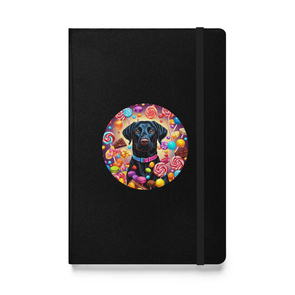 PugMug Custom Black Labrador Retriever Hardcover Bound Notebook