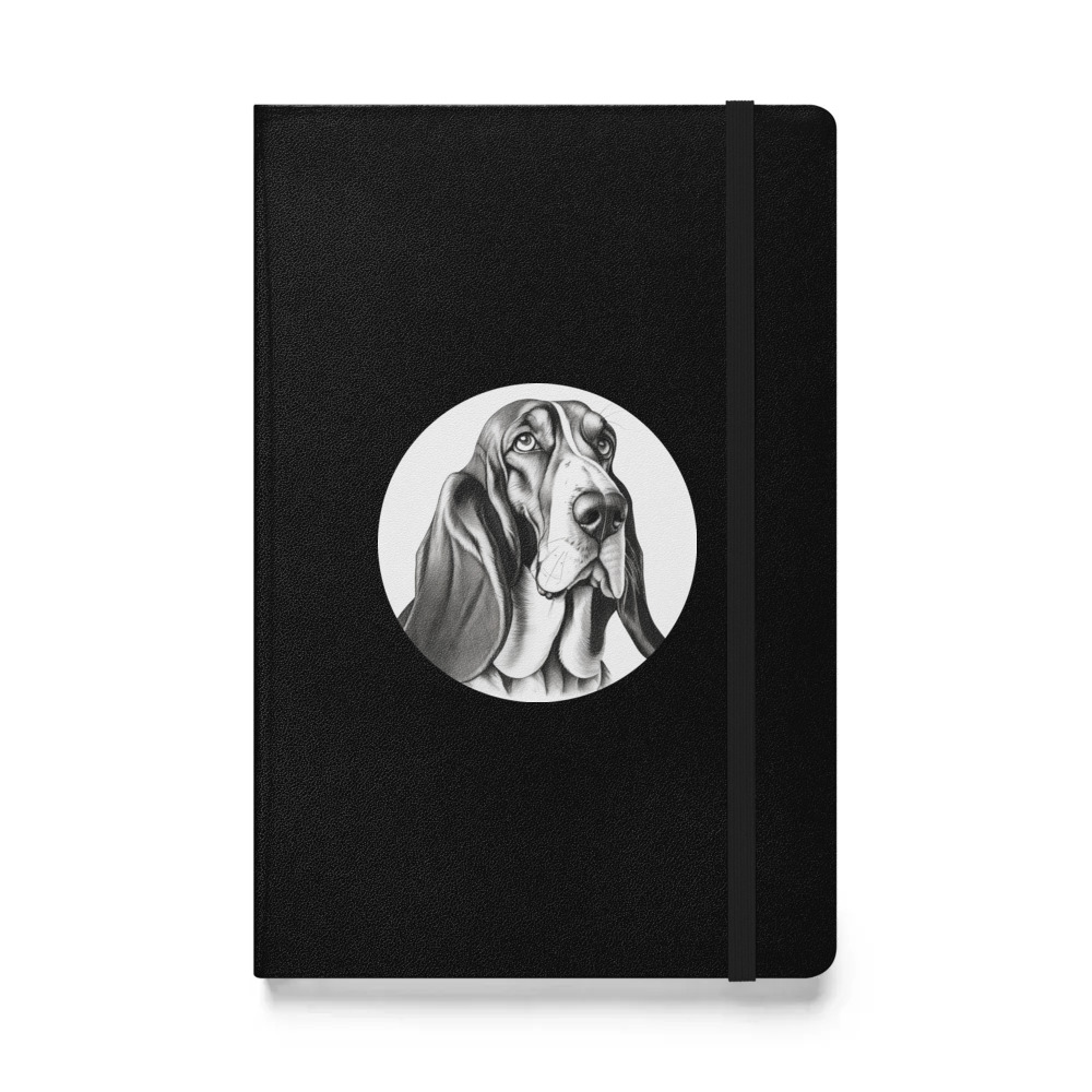 PugMug Custom Basset Hound Hardcover Bound Notebook