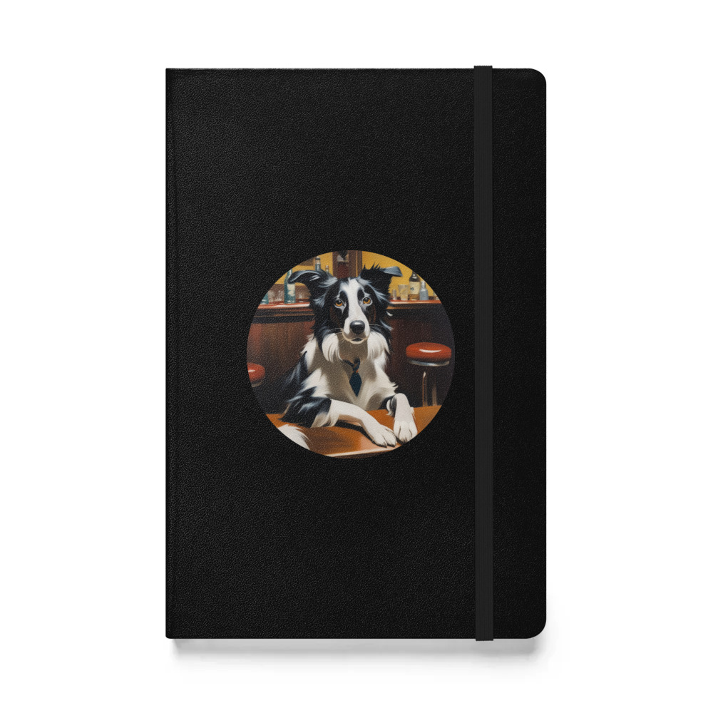 PugMug Custom Border Collie Hardcover Bound Notebook