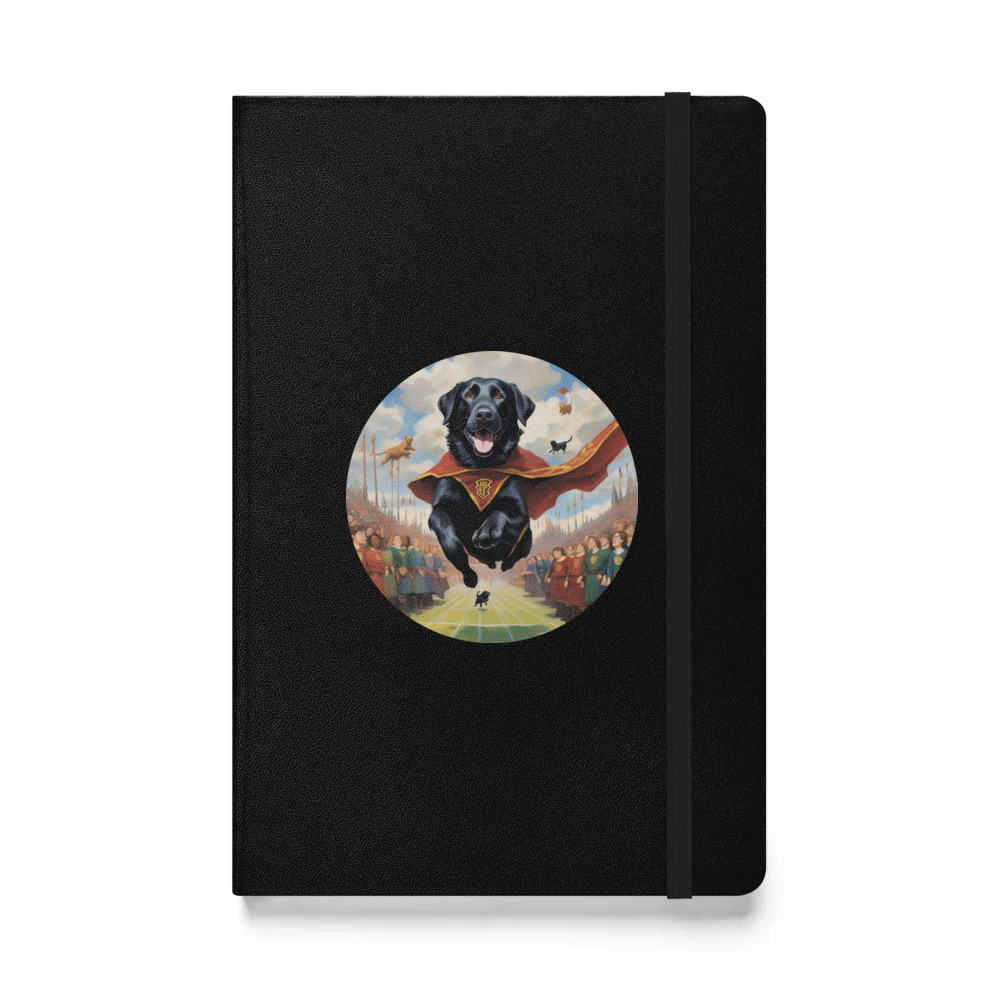 PugMug Custom Black Labrador Retriever Hardcover Bound Notebook