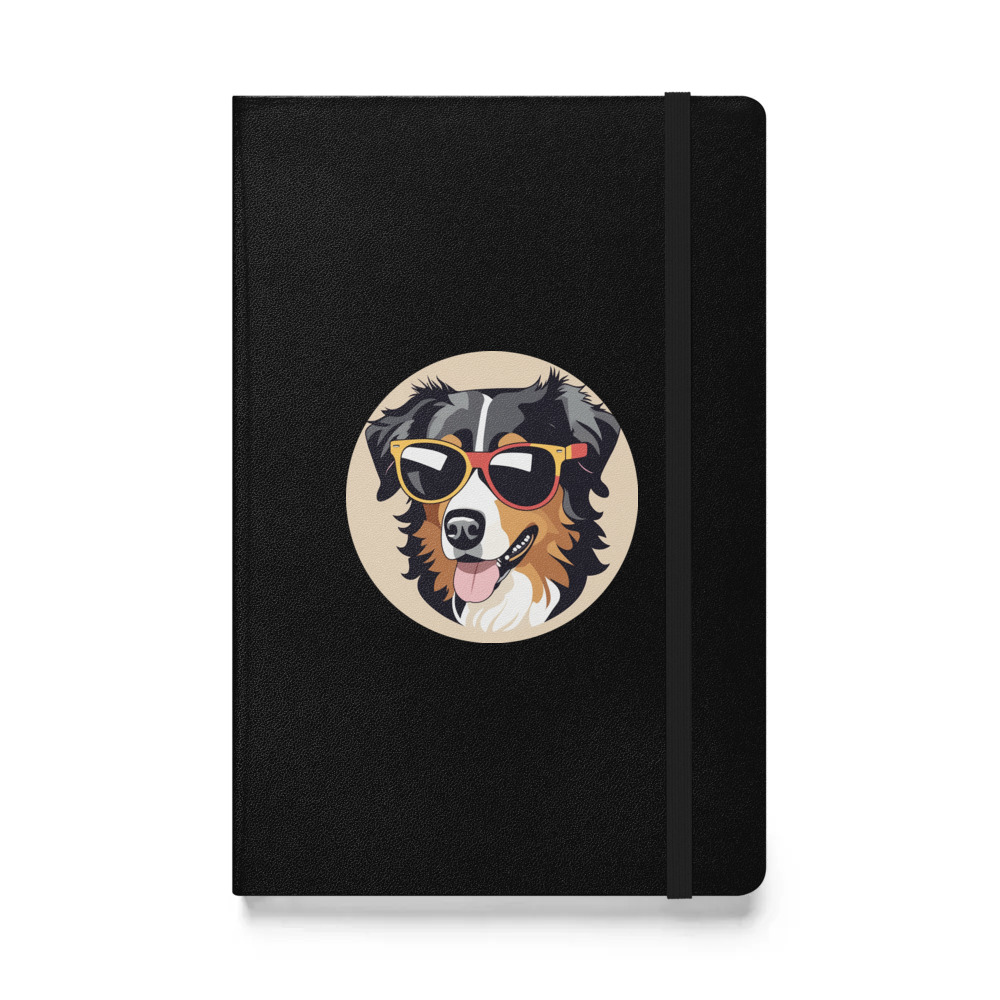 PugMug Custom Miniature American Shepherd Hardcover Bound Notebook
