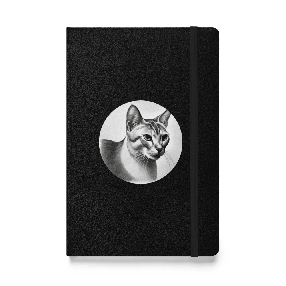 PugMug Custom White Abyssinian Cat Hardcover Bound Notebook
