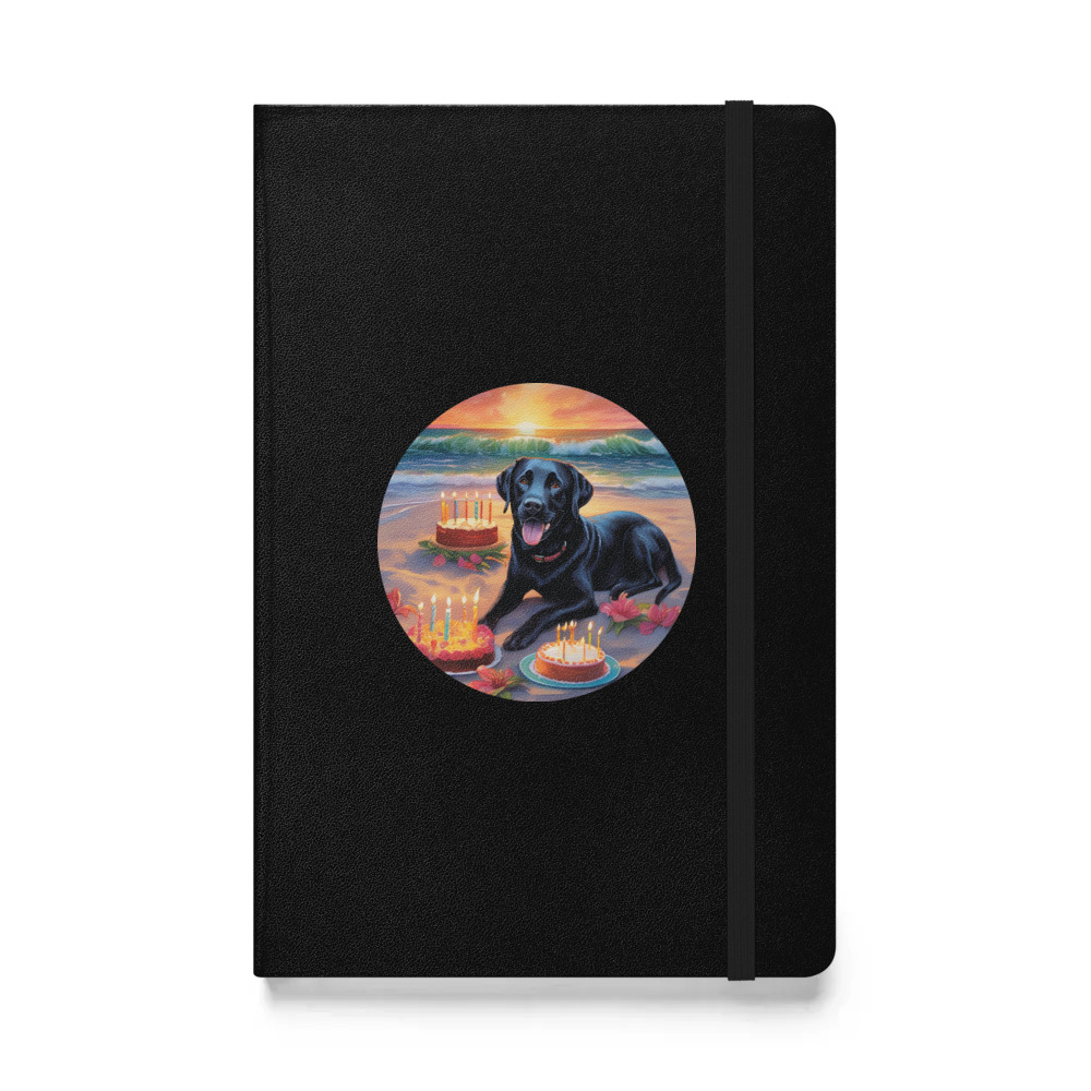 PugMug Custom Black Labrador Retriever Hardcover Bound Notebook