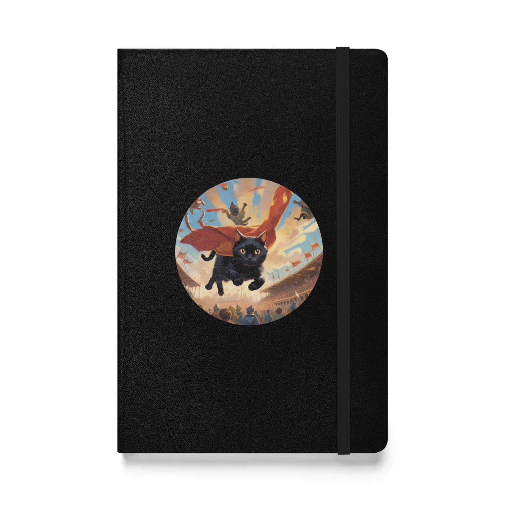 PugMug Custom Black Exotic Cat Hardcover Bound Notebook