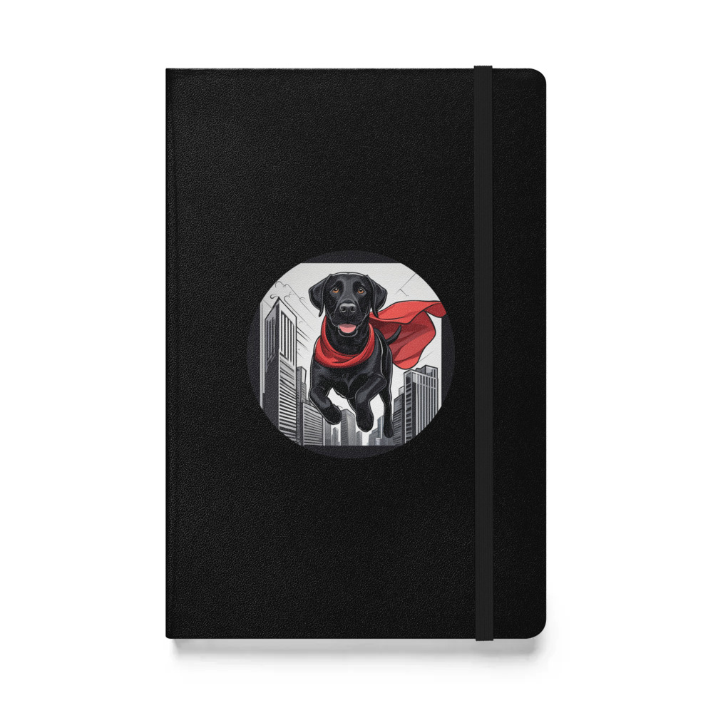 PugMug Custom Black Labrador Retriever Hardcover Bound Notebook