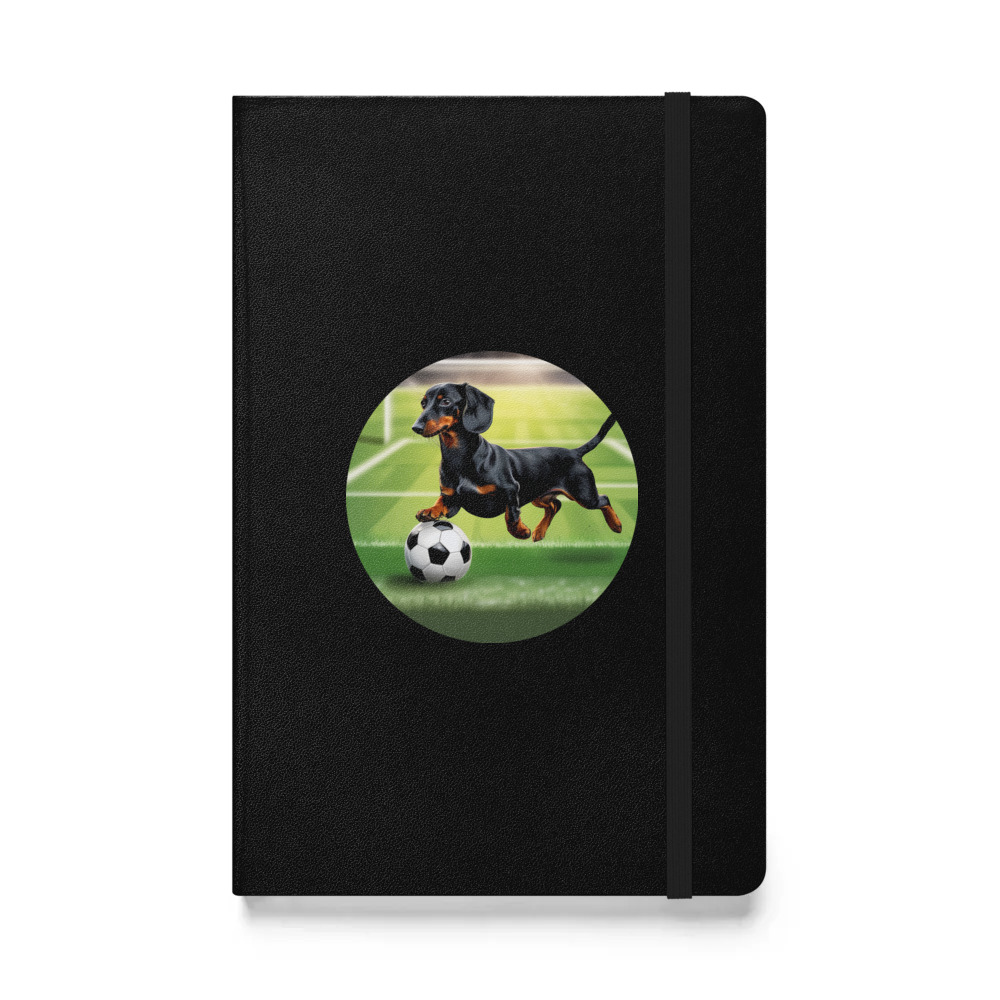 PugMug Custom Black Dachshund Hardcover Bound Notebook
