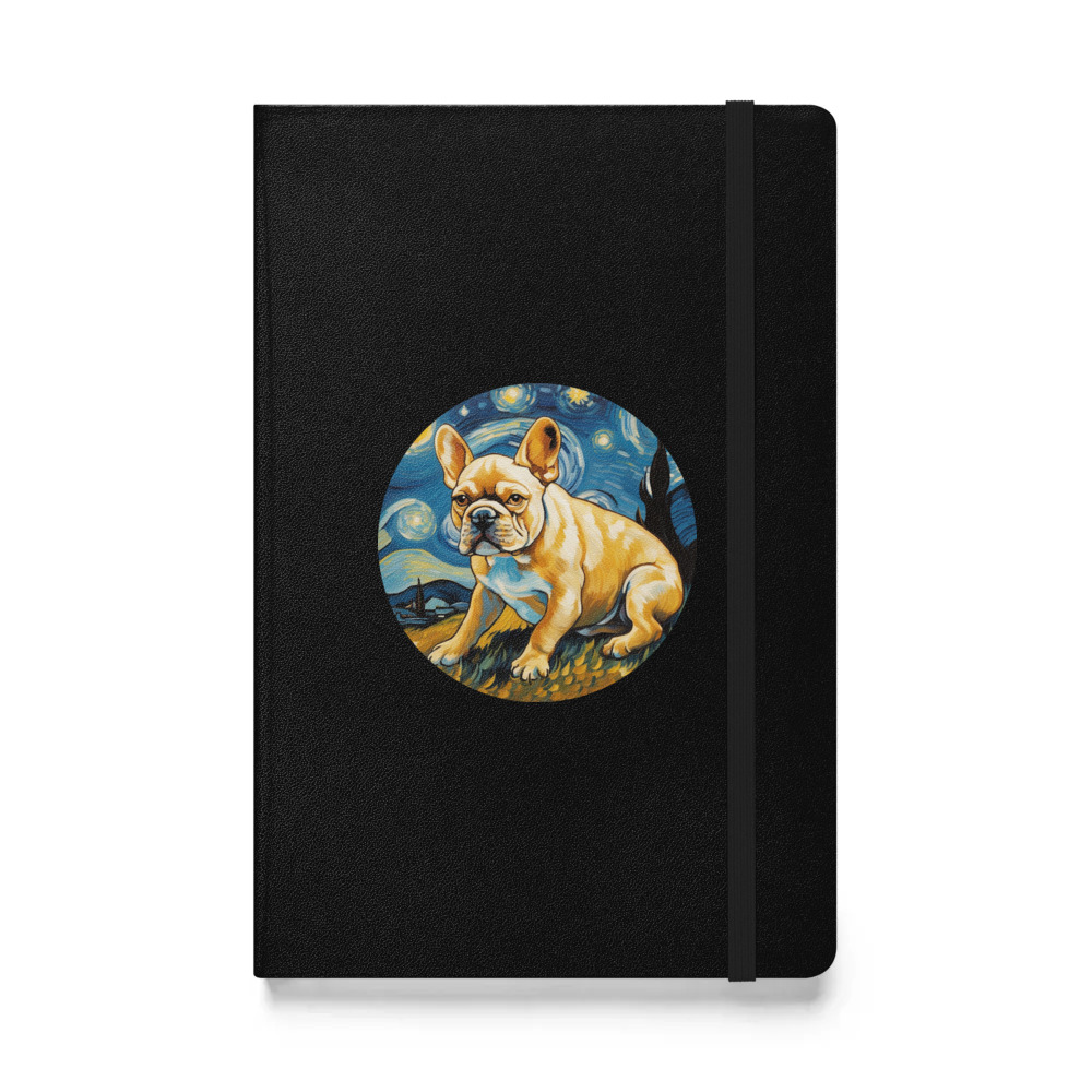 PugMug Custom Tan French Bulldog Hardcover Bound Notebook