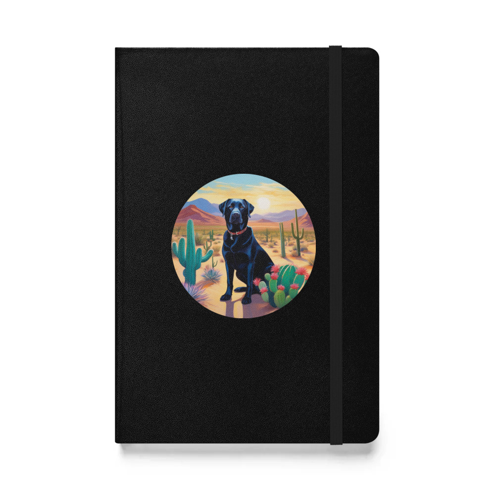 PugMug Custom Black Labrador Retriever Hardcover Bound Notebook