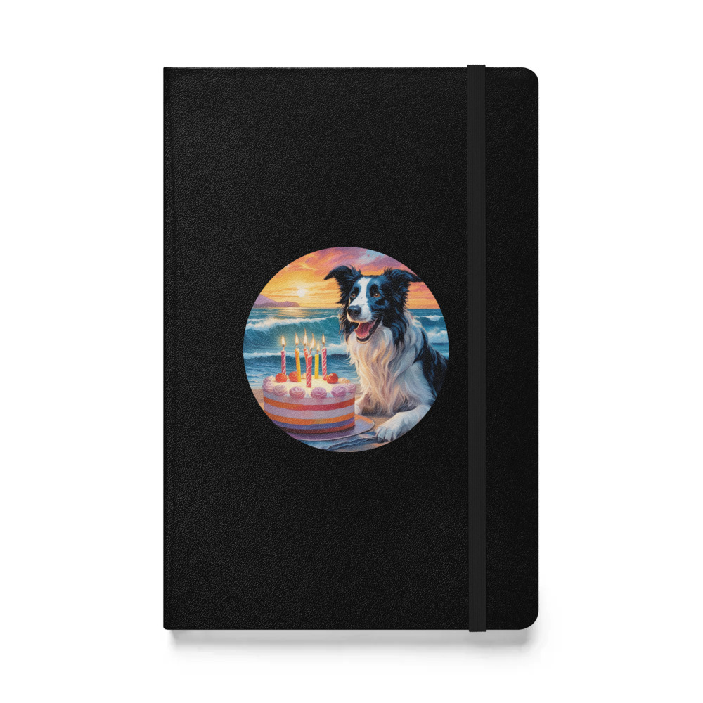 PugMug Custom Border Collie Hardcover Bound Notebook