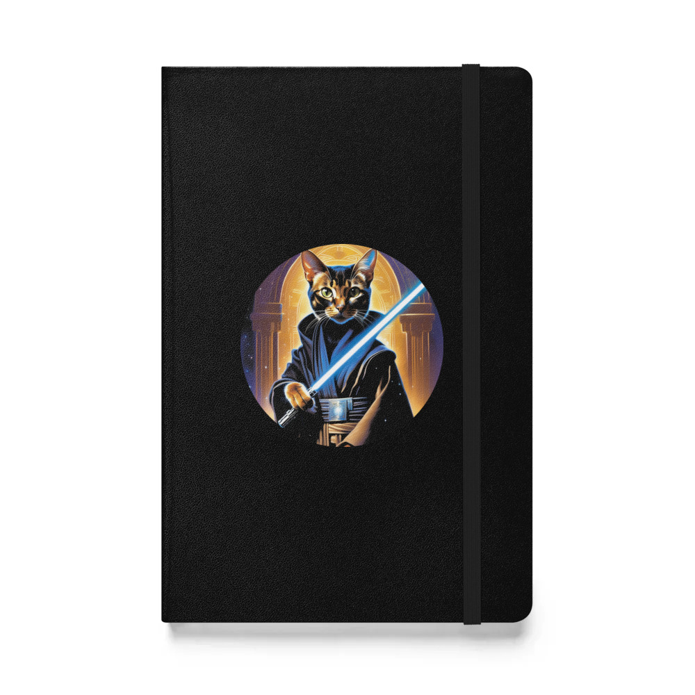 PugMug Custom Black Abyssinian Cat Hardcover Bound Notebook