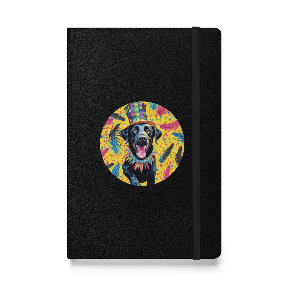 PugMug Custom Black Labrador Retriever Hardcover Bound Notebook