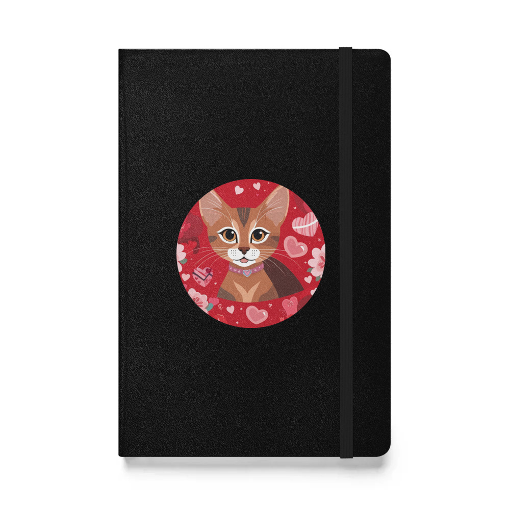 PugMug Custom Tabby Abyssinian Cat Hardcover Bound Notebook