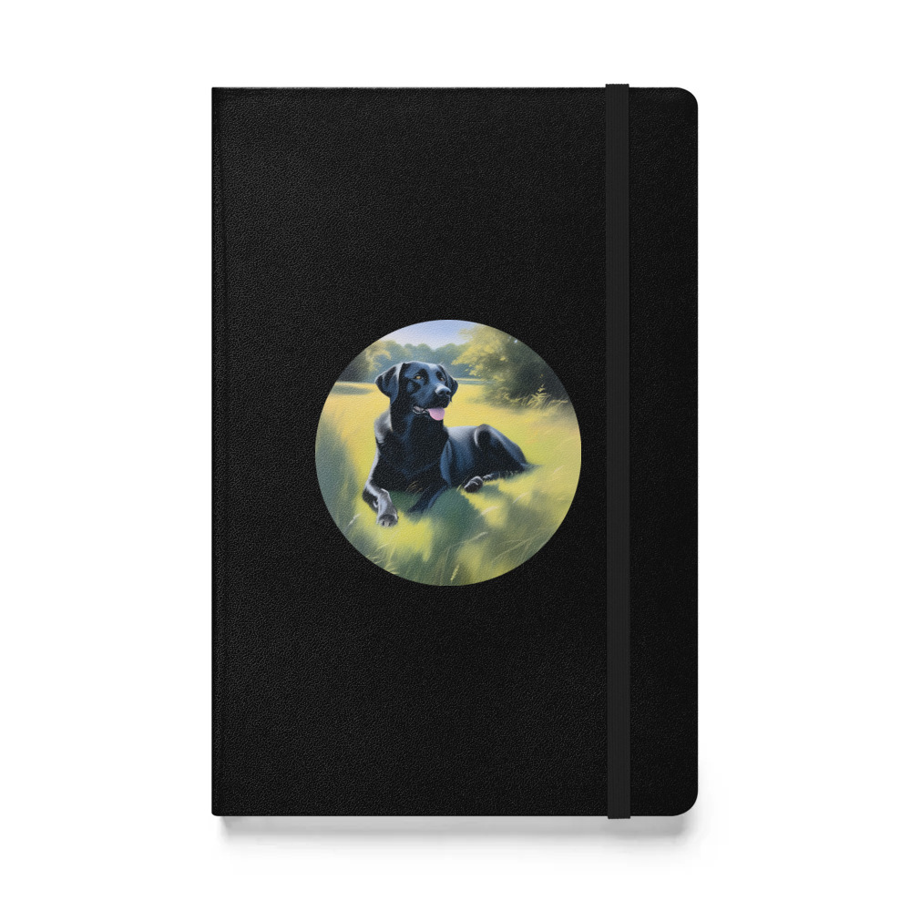 PugMug Custom Black Labrador Retriever Hardcover Bound Notebook