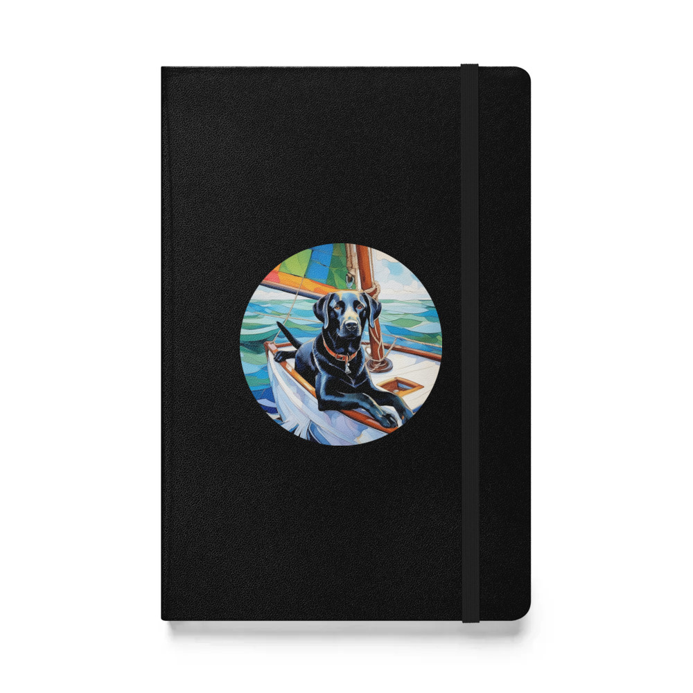 PugMug Custom Black Labrador Retriever Hardcover Bound Notebook