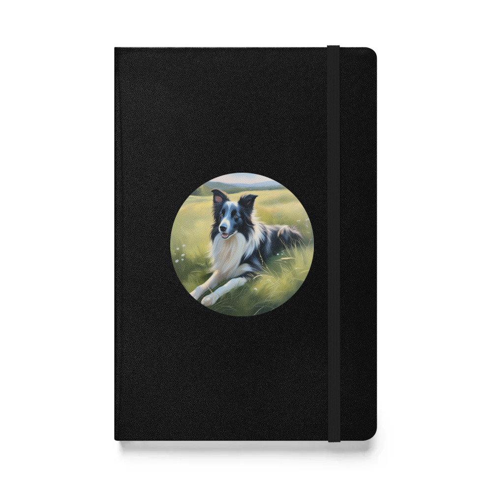 PugMug Custom Border Collie Hardcover Bound Notebook