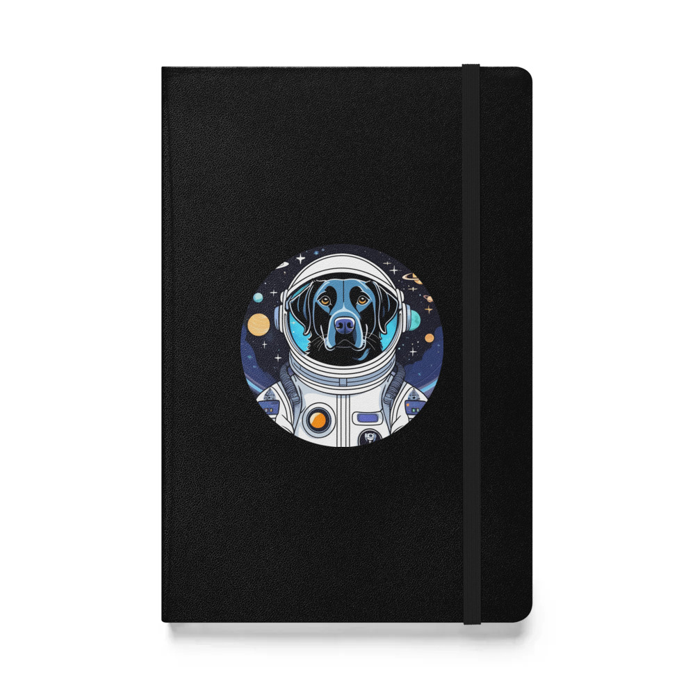 PugMug Custom Black Labrador Retriever Hardcover Bound Notebook