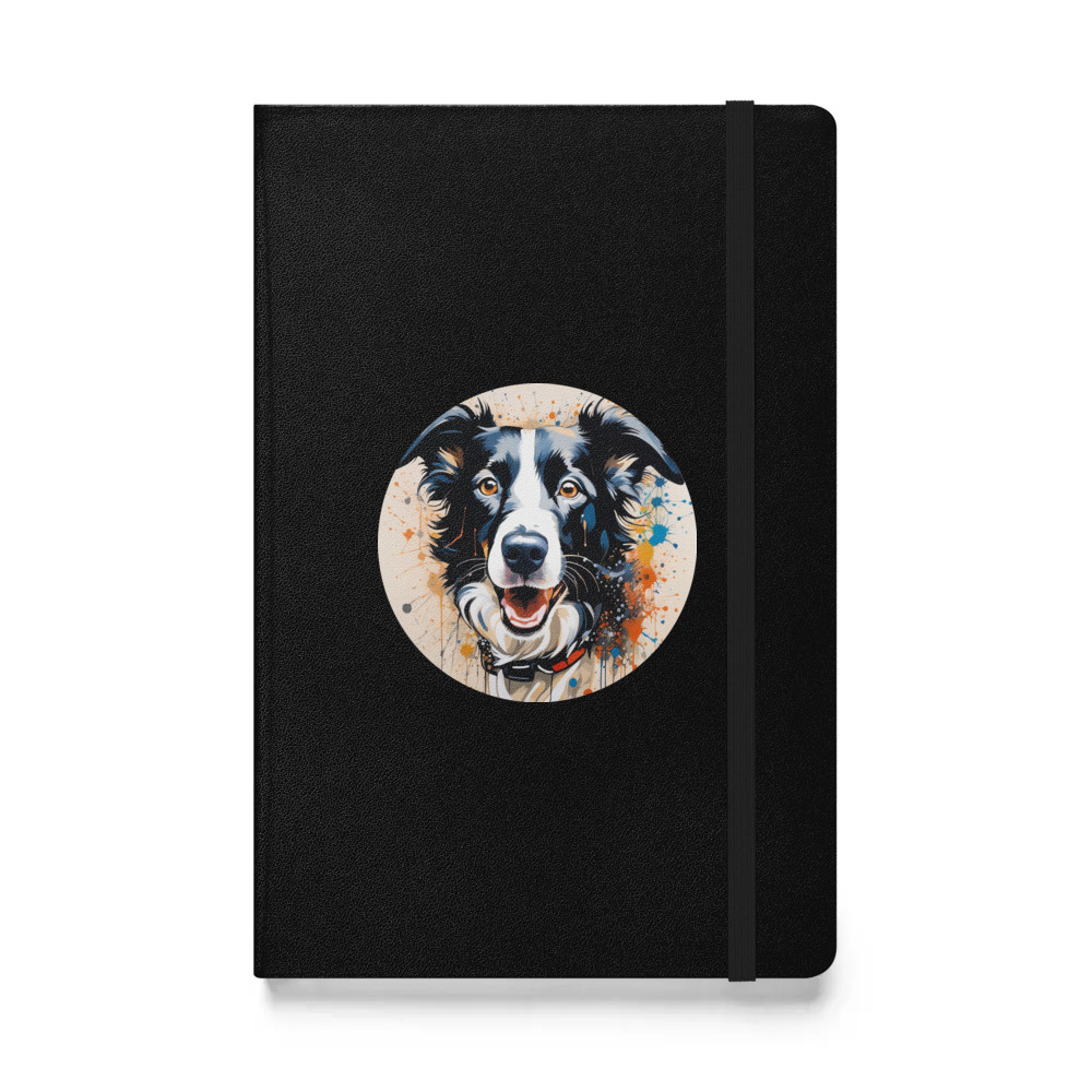 PugMug Custom Border Collie Hardcover Bound Notebook