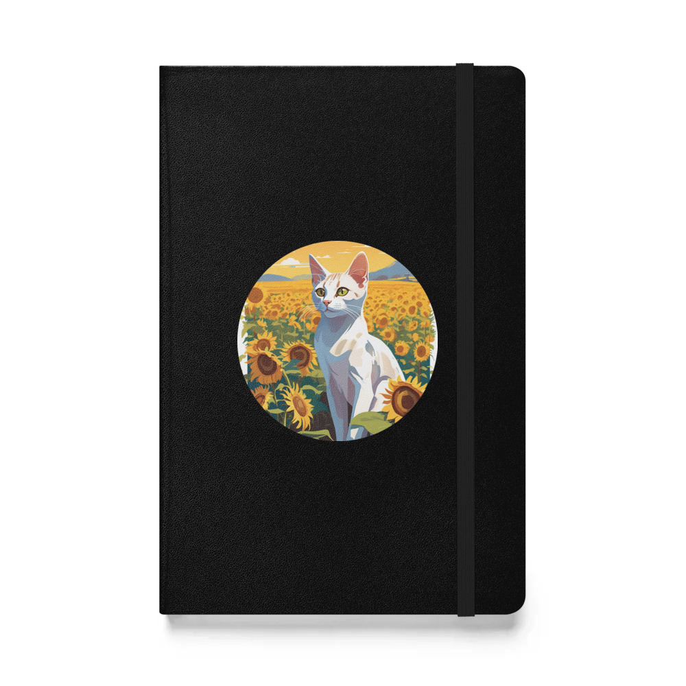 PugMug Custom White Abyssinian Cat Hardcover Bound Notebook