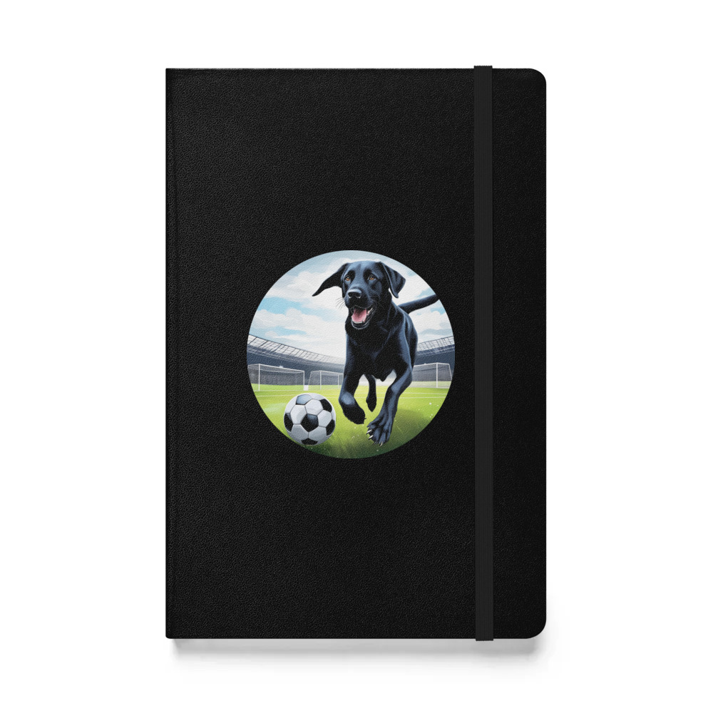 PugMug Custom Black Labrador Retriever Hardcover Bound Notebook