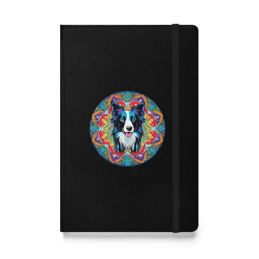 PugMug Custom Border Collie Hardcover Bound Notebook