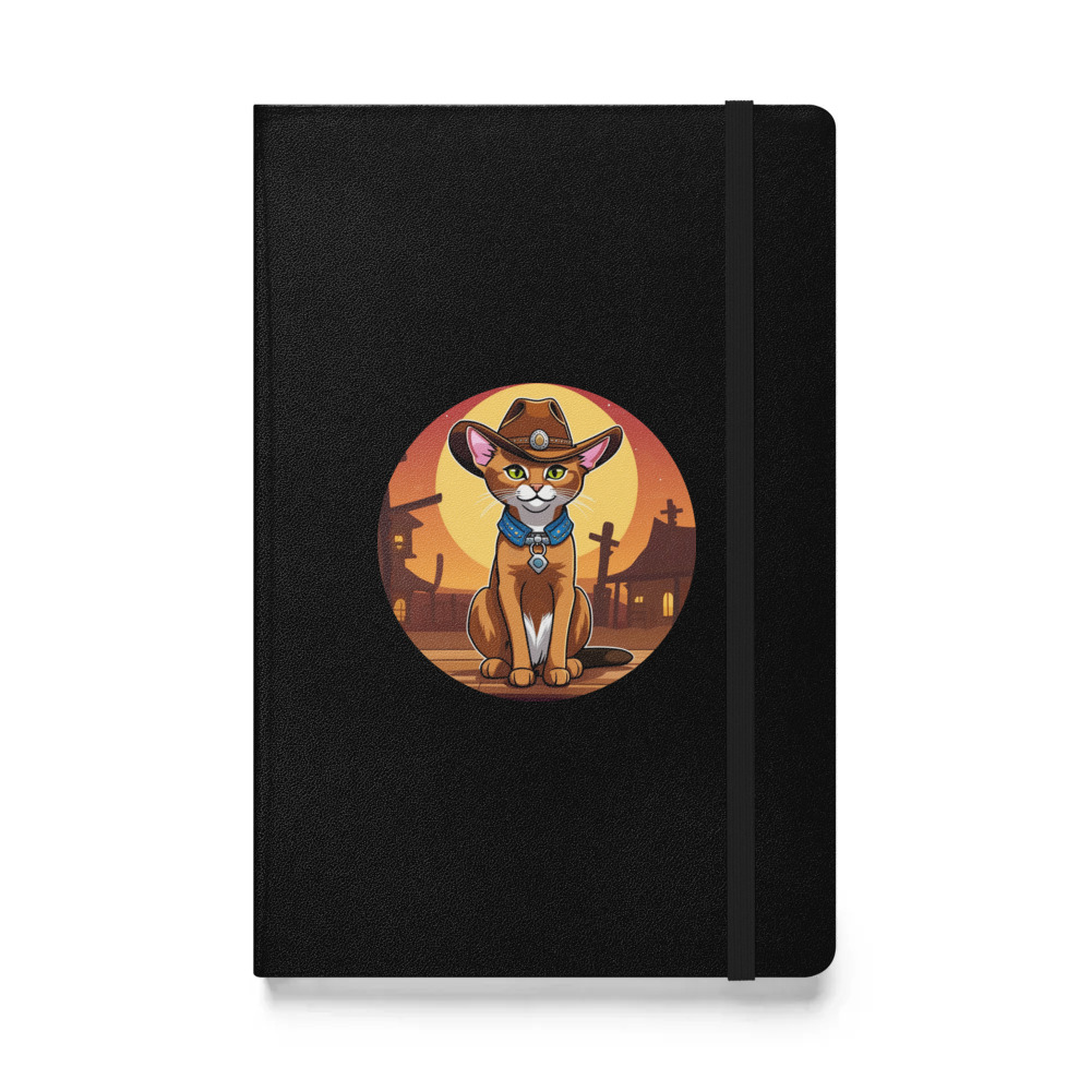 PugMug Custom Tabby Abyssinian Cat Hardcover Bound Notebook