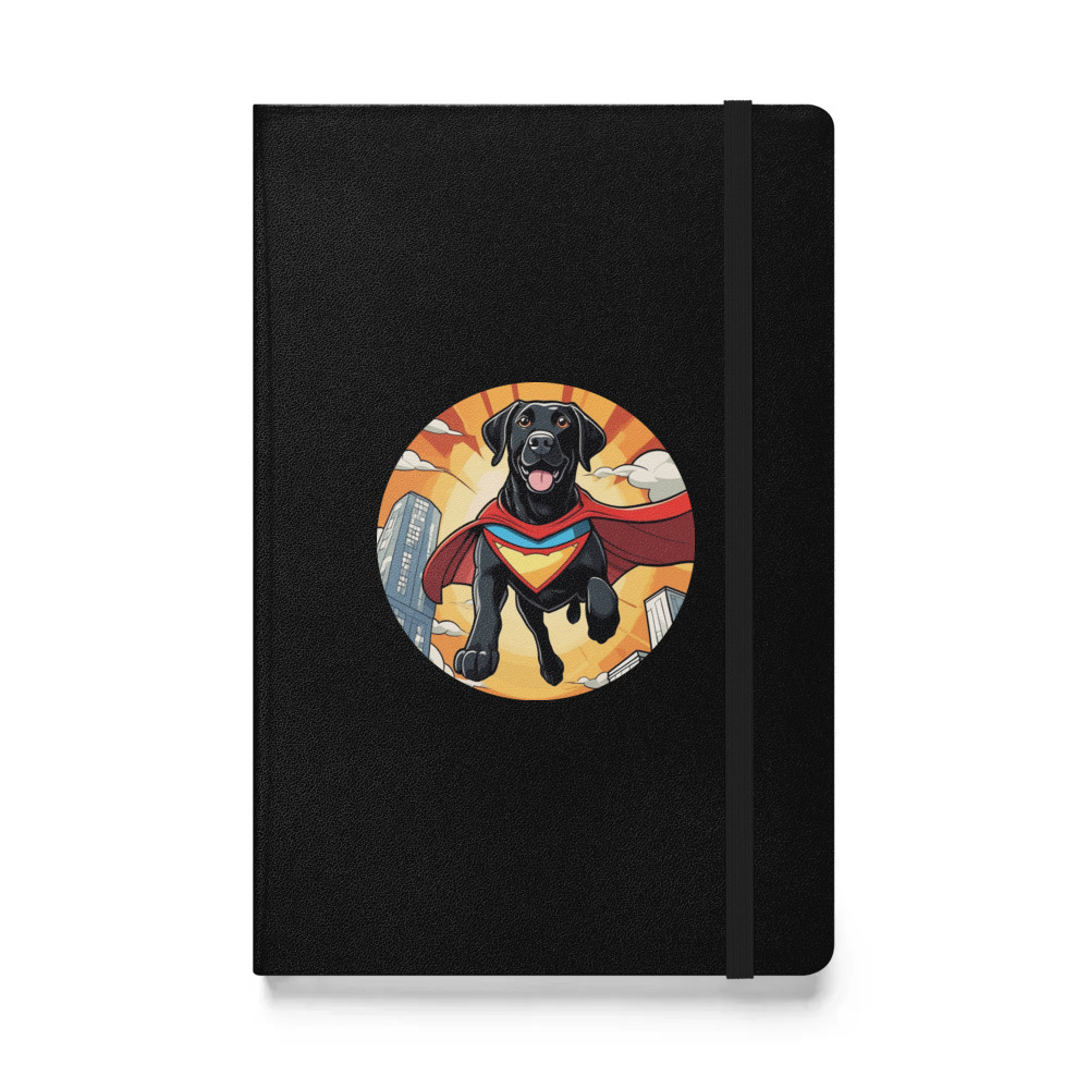 PugMug Custom Black Labrador Retriever Hardcover Bound Notebook