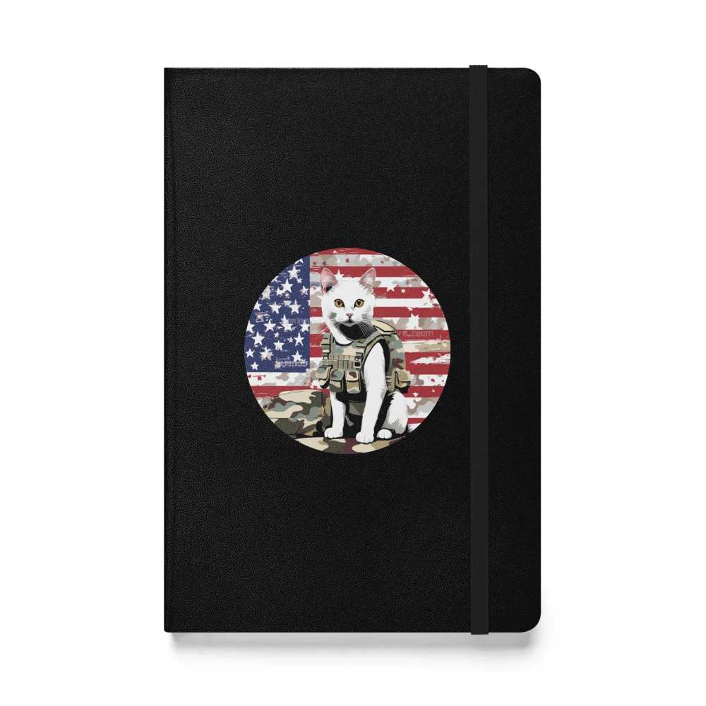 PugMug Custom White Companion Cat Hardcover Bound Notebook