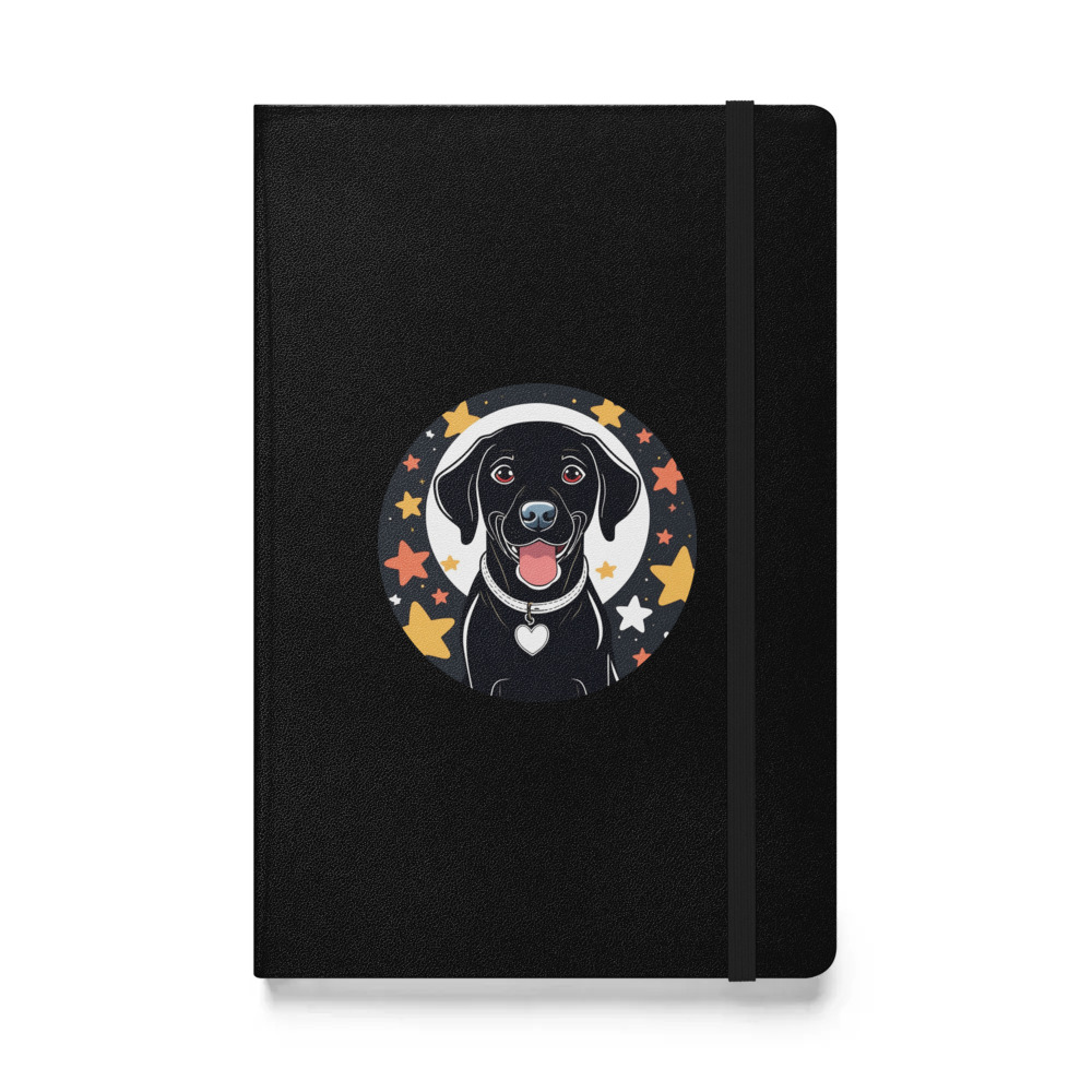PugMug Custom Black Labrador Retriever Hardcover Bound Notebook