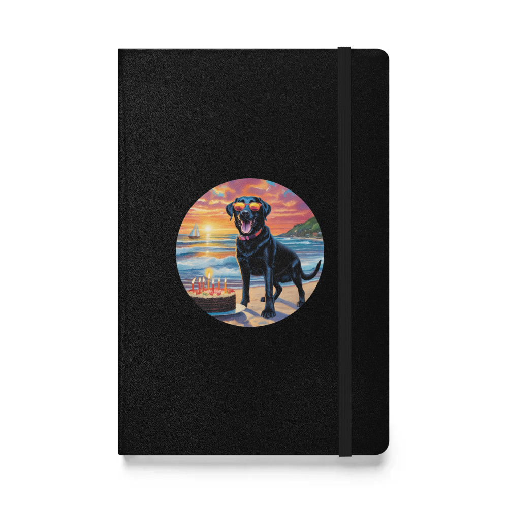 PugMug Custom Black Labrador Retriever Hardcover Bound Notebook