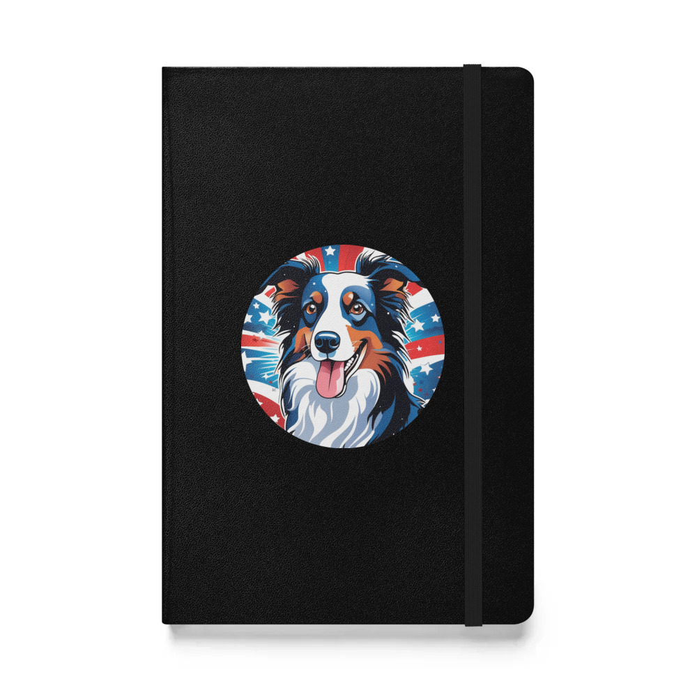 PugMug Custom Border Collie Hardcover Bound Notebook