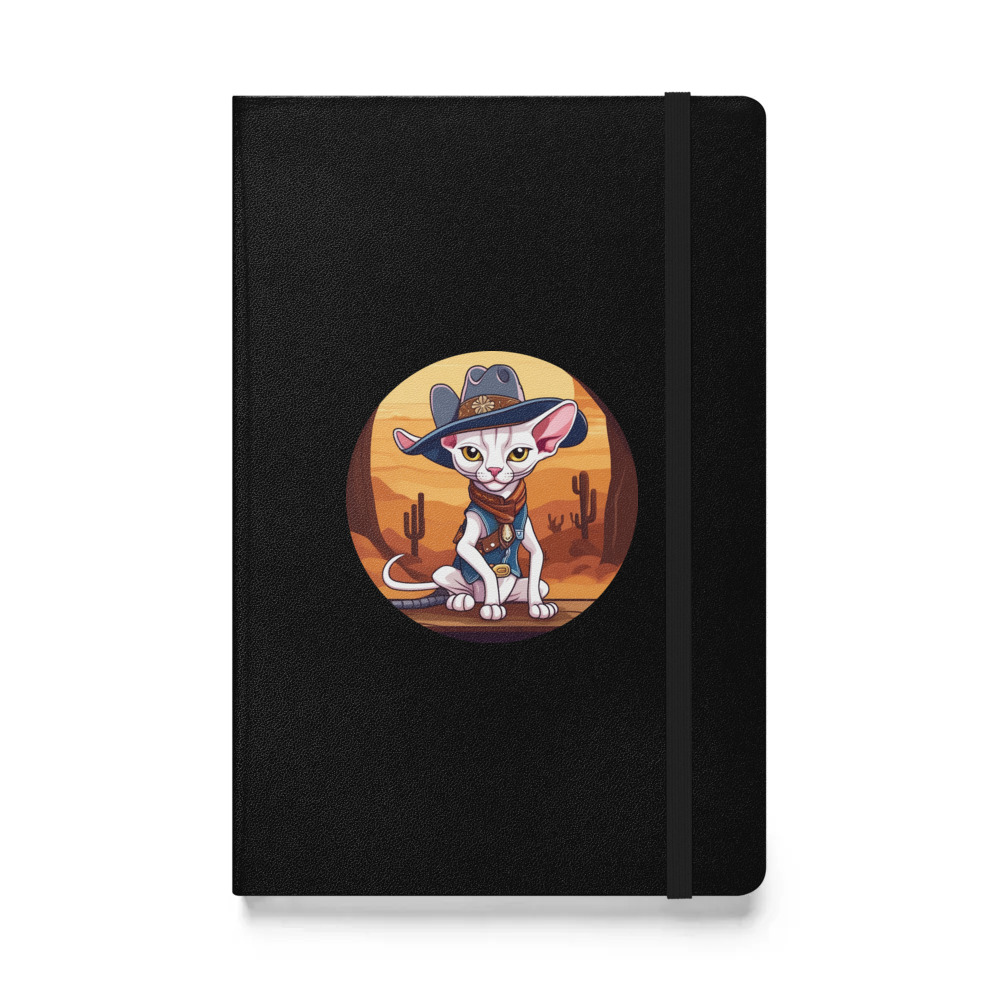PugMug Custom White Sphynx Cat Hardcover Bound Notebook