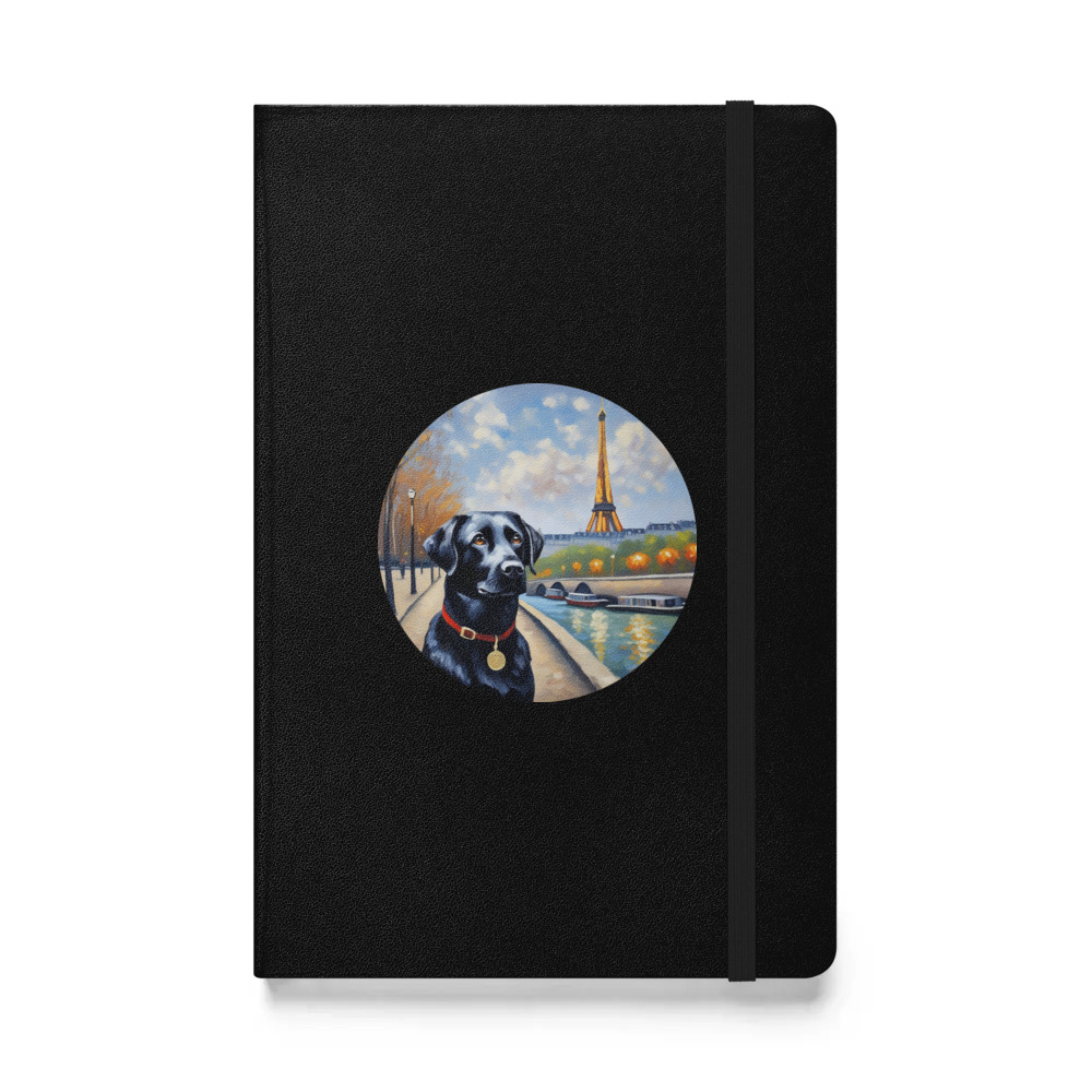 PugMug Custom Black Labrador Retriever Hardcover Bound Notebook