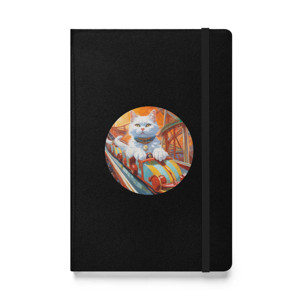 PugMug Custom White Companion Cat Hardcover Bound Notebook