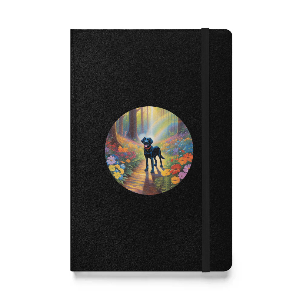 PugMug Custom Black Labrador Retriever Hardcover Bound Notebook