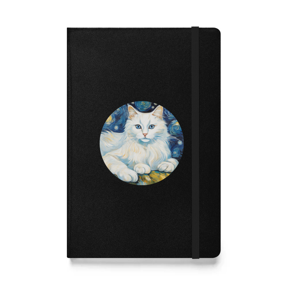 PugMug Custom White Ragdoll Cat Hardcover Bound Notebook