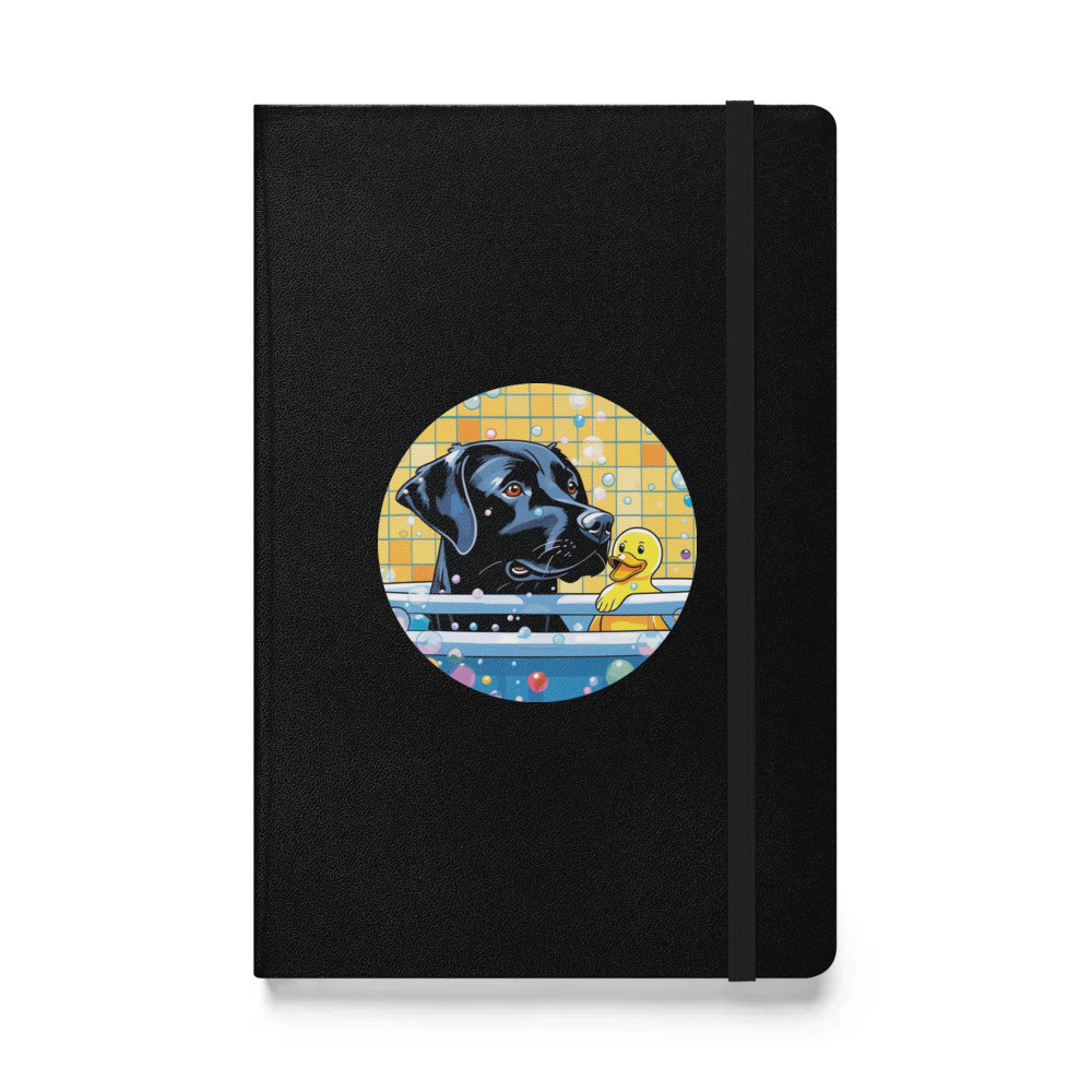 PugMug Custom Black Labrador Retriever Hardcover Bound Notebook