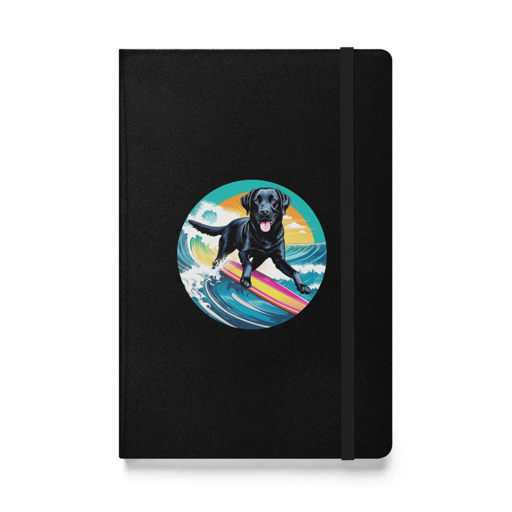 PugMug Custom Black Labrador Retriever Hardcover Bound Notebook