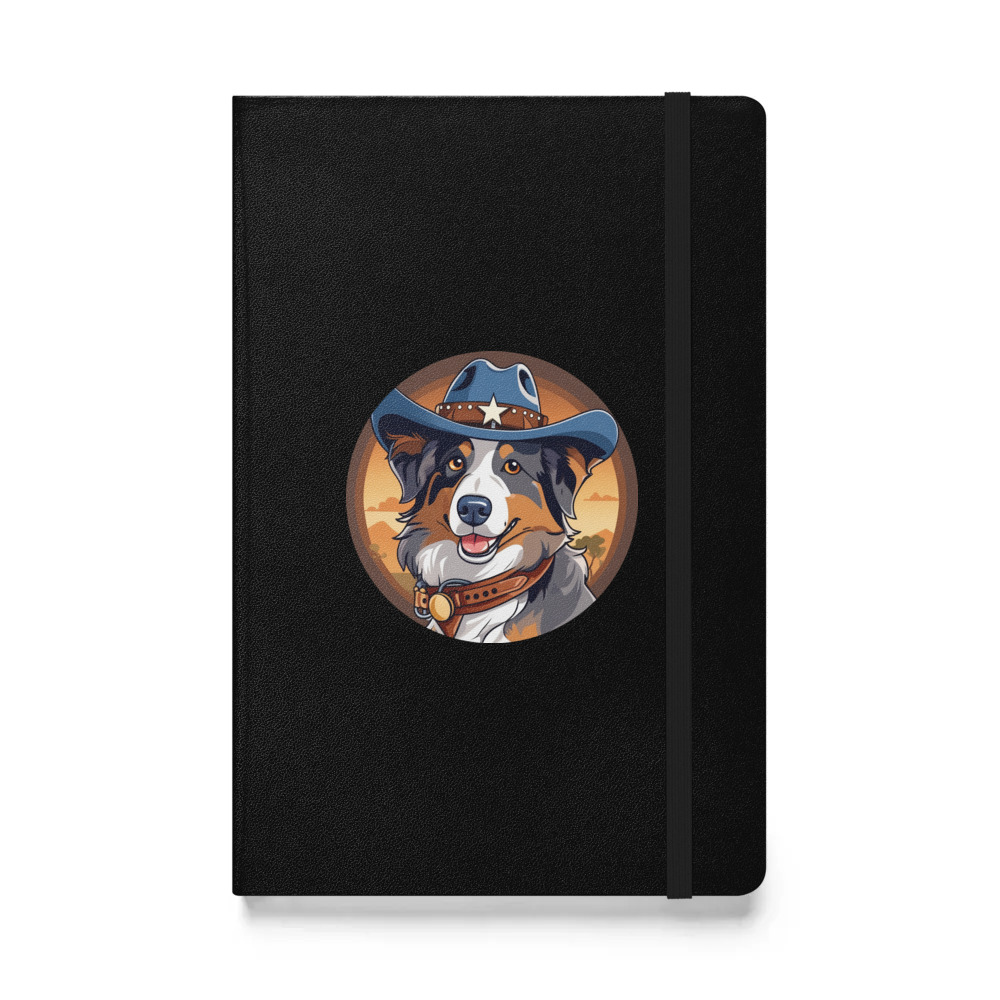PugMug Custom Australian Shepherd Dog Hardcover Bound Notebook