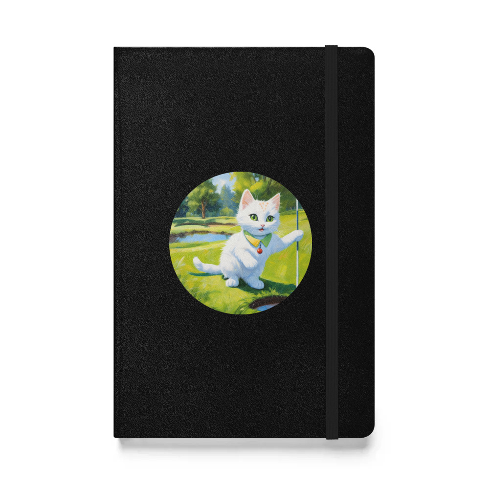 PugMug Custom White Companion Cat Hardcover Bound Notebook