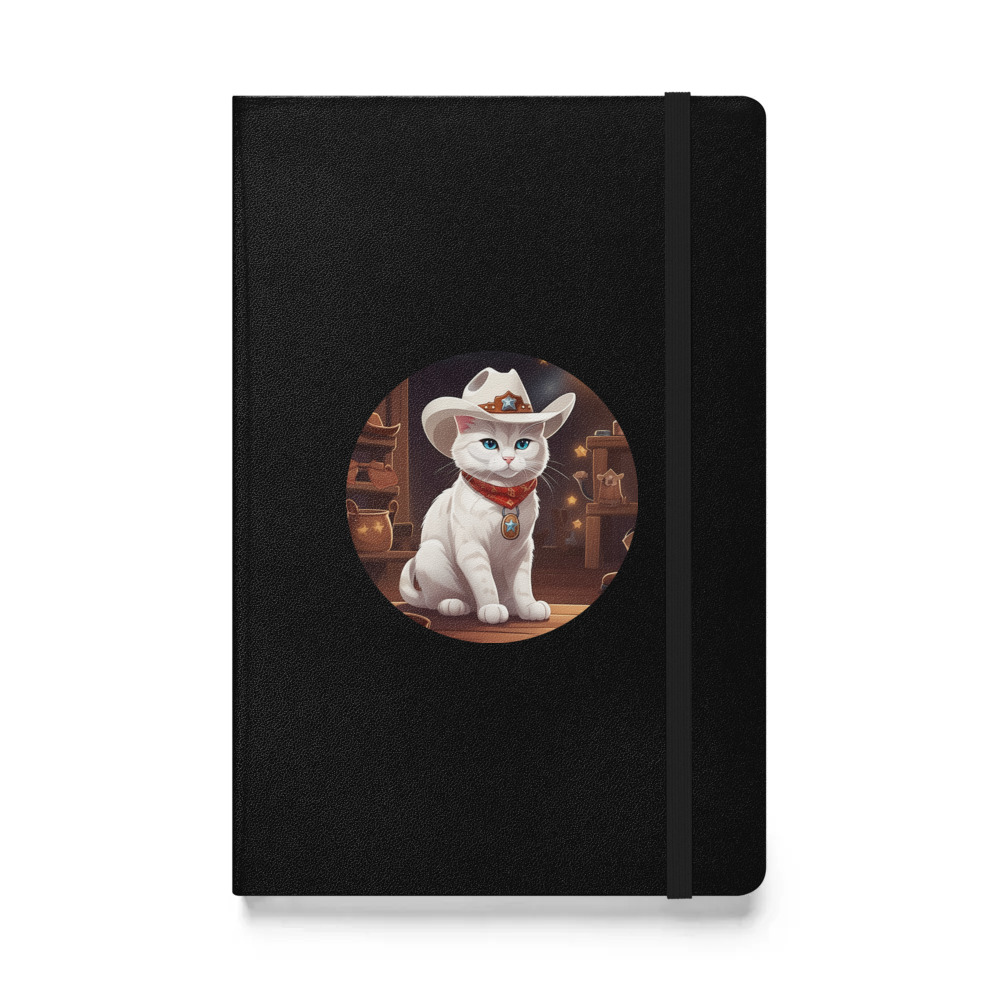 PugMug Custom White Companion Cat Hardcover Bound Notebook
