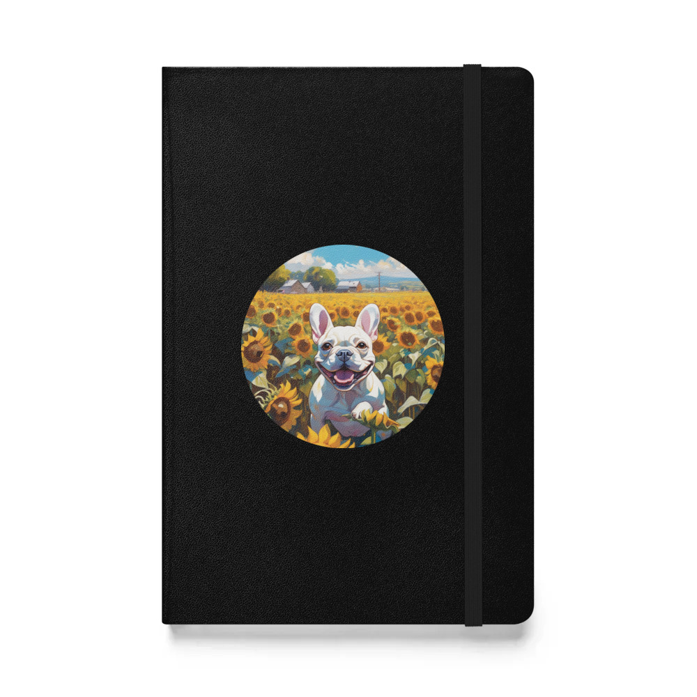 PugMug Custom White French Bulldog Hardcover Bound Notebook