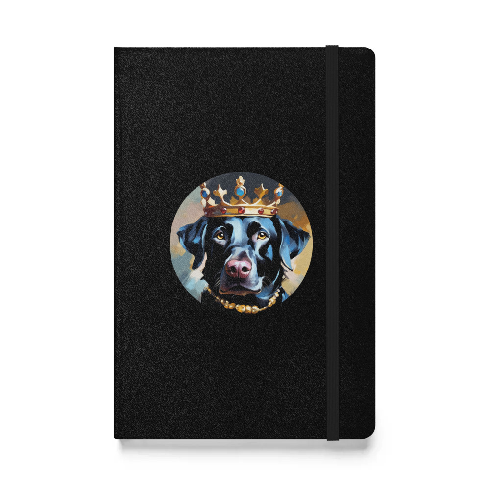 PugMug Custom Black Labrador Retriever Hardcover Bound Notebook