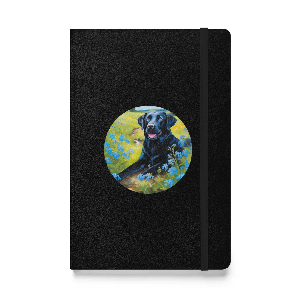 PugMug Custom Black Labrador Retriever Hardcover Bound Notebook