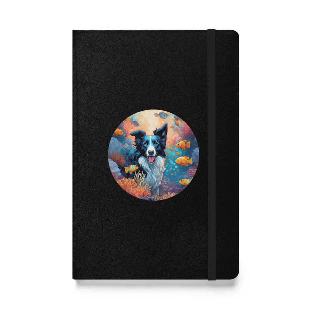 PugMug Custom Border Collie Hardcover Bound Notebook