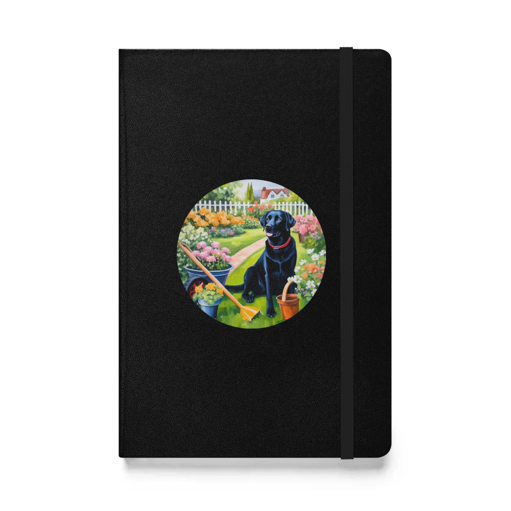 PugMug Custom Black Labrador Retriever Hardcover Bound Notebook