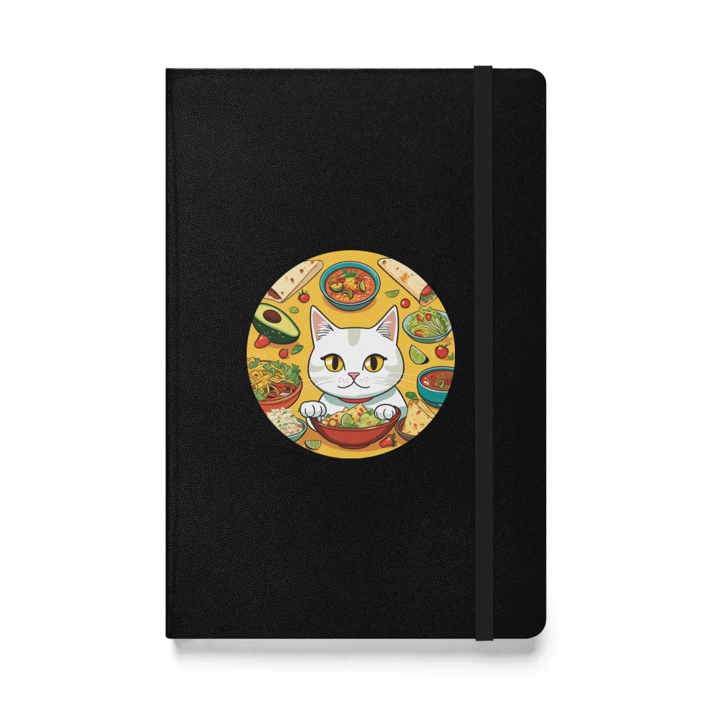 PugMug Custom White Companion Cat Hardcover Bound Notebook