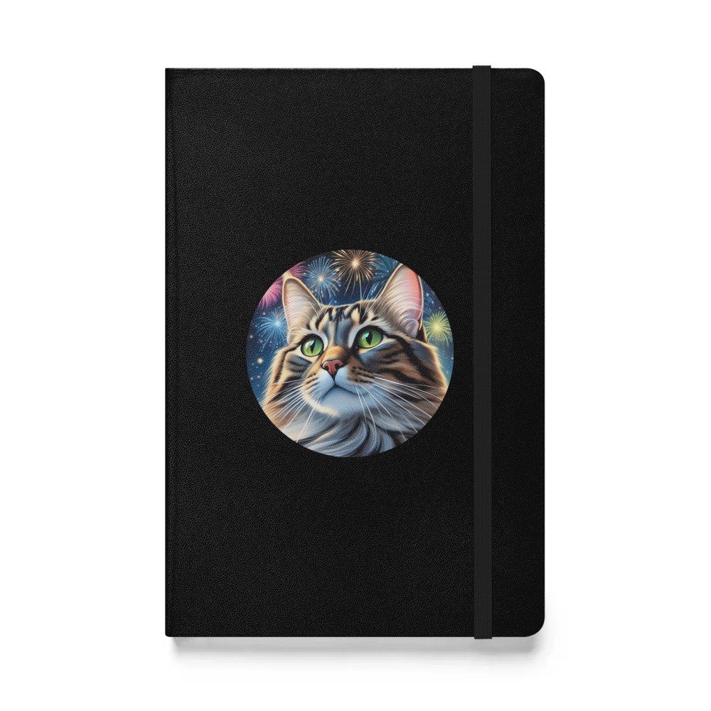 PugMug Custom Tabby Companion Cat Hardcover Bound Notebook