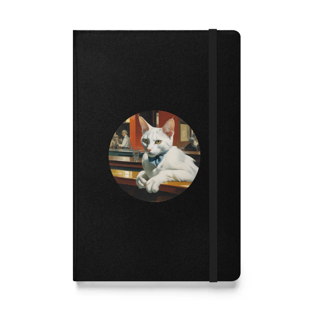 PugMug Custom White Companion Cat Hardcover Bound Notebook
